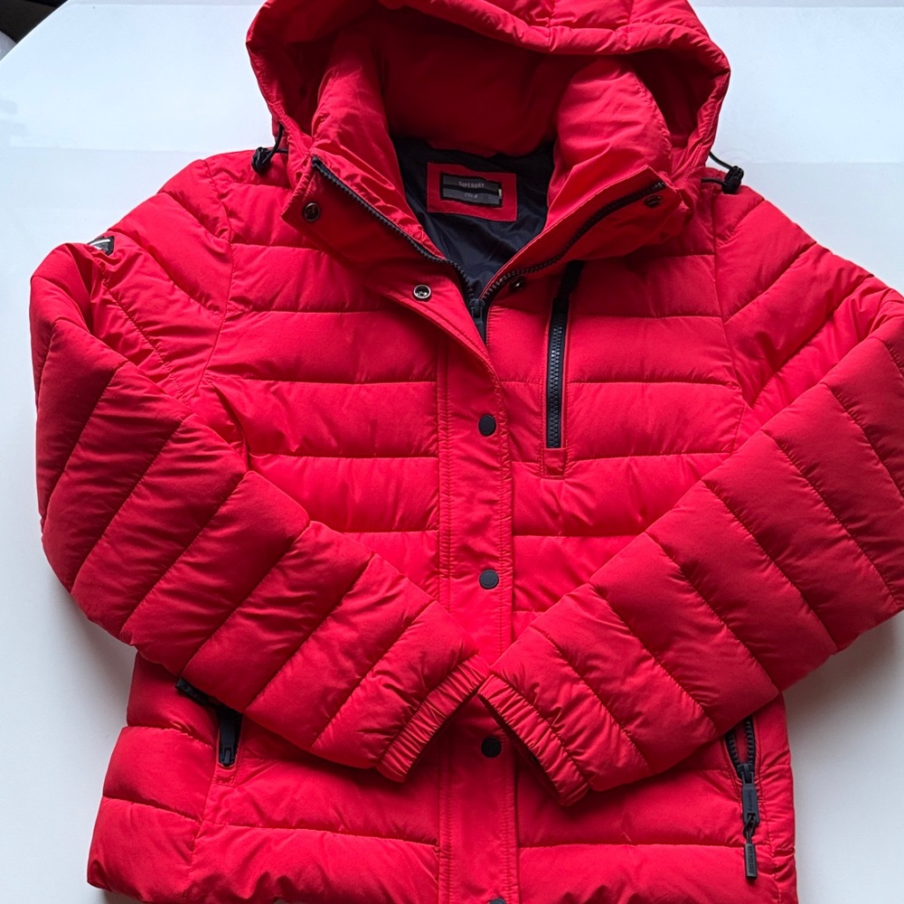 Superdry Vibrant Red Puffer Jacket